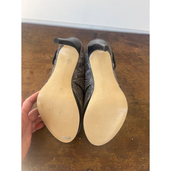 Calvin Klein Womens Snakeskin Print Peep Toe Stiletto Booties With Side Zipper S - Picture 5 of 6